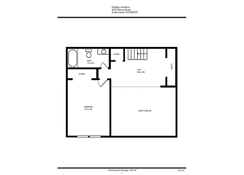Floor plan HOLIDAY GARDENS- TWO BEDROOM TWO BATH- A