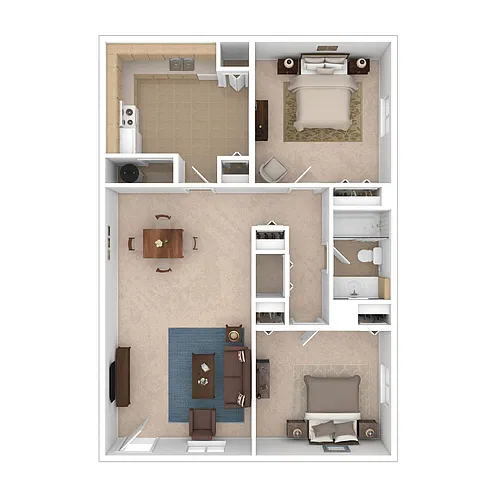 Floor plan Two Bedroom - Beechwood Terrace