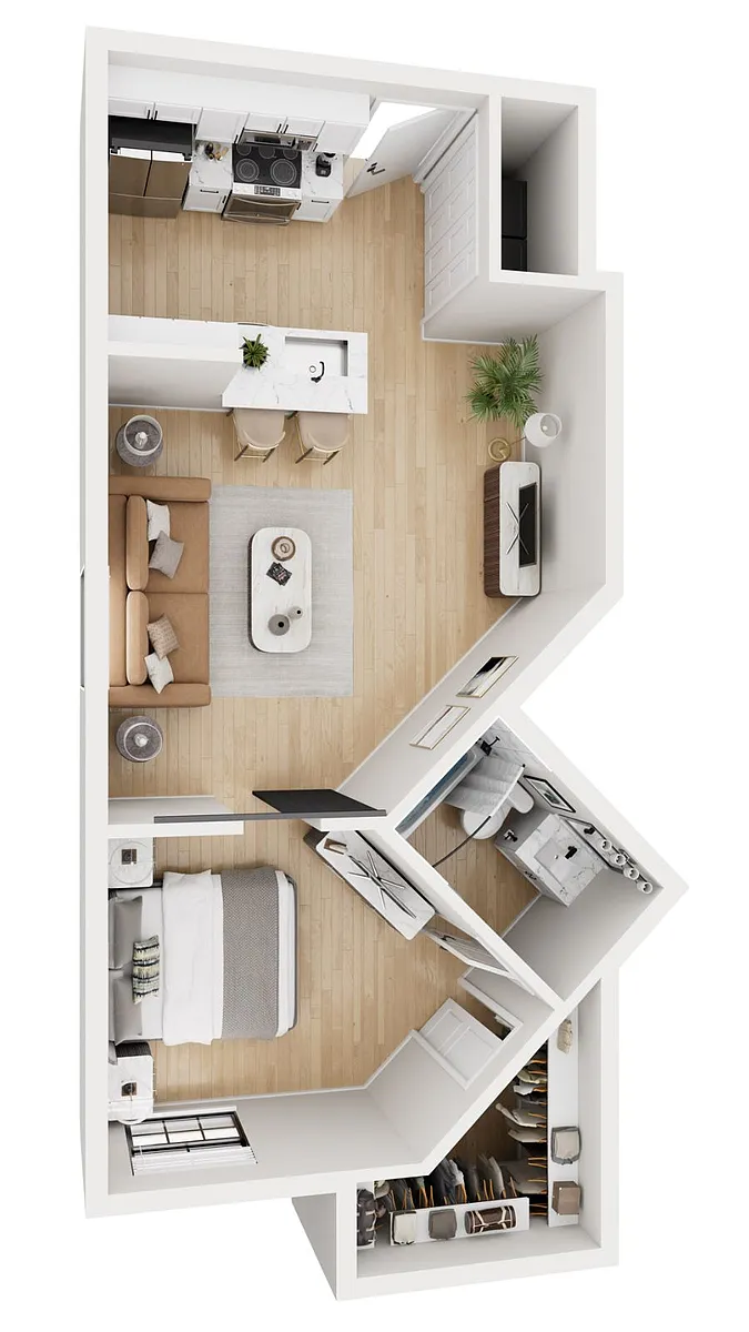 Floor plan Encanto 1x1