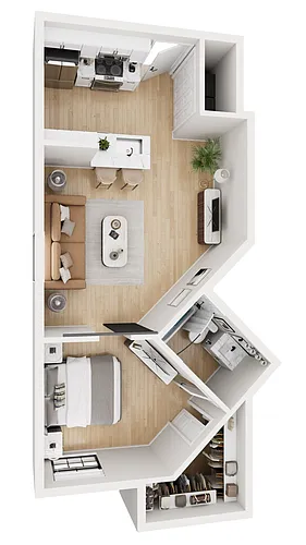 Floor plan Encanto 1x1