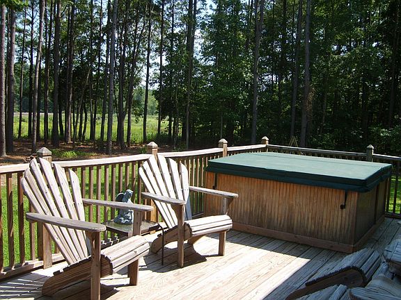 deck and hot tub