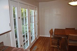 Dning room, French doors