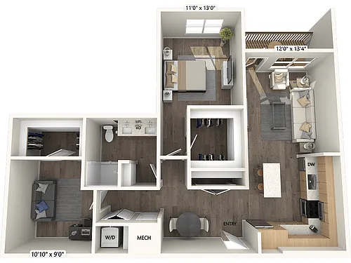 Floor plan A4D-1097sf-FinishIII
