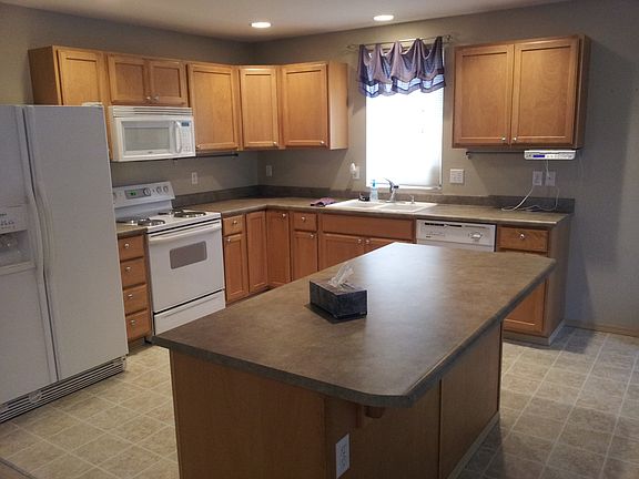 Spacious kitchen with island