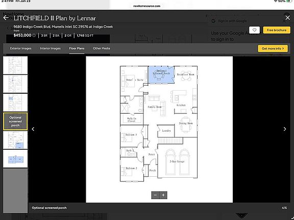 Floor 1 optional flex room