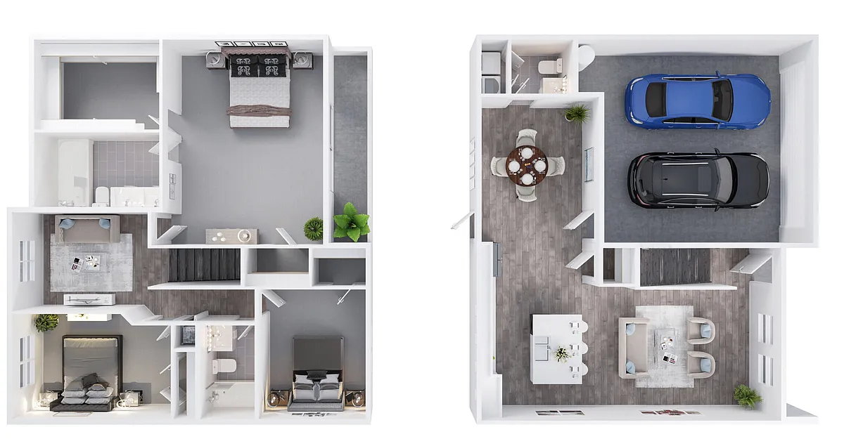 Floor plan 3 Bedrooms, 2.5 Bathroom