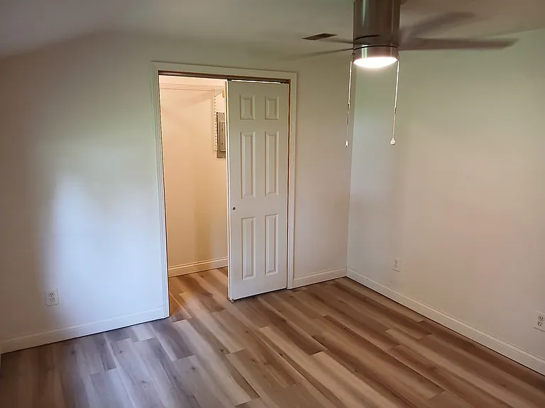 Both bedrooms have twelve foot walk in closets, hardwood floors ceiling fans and double pained windows,