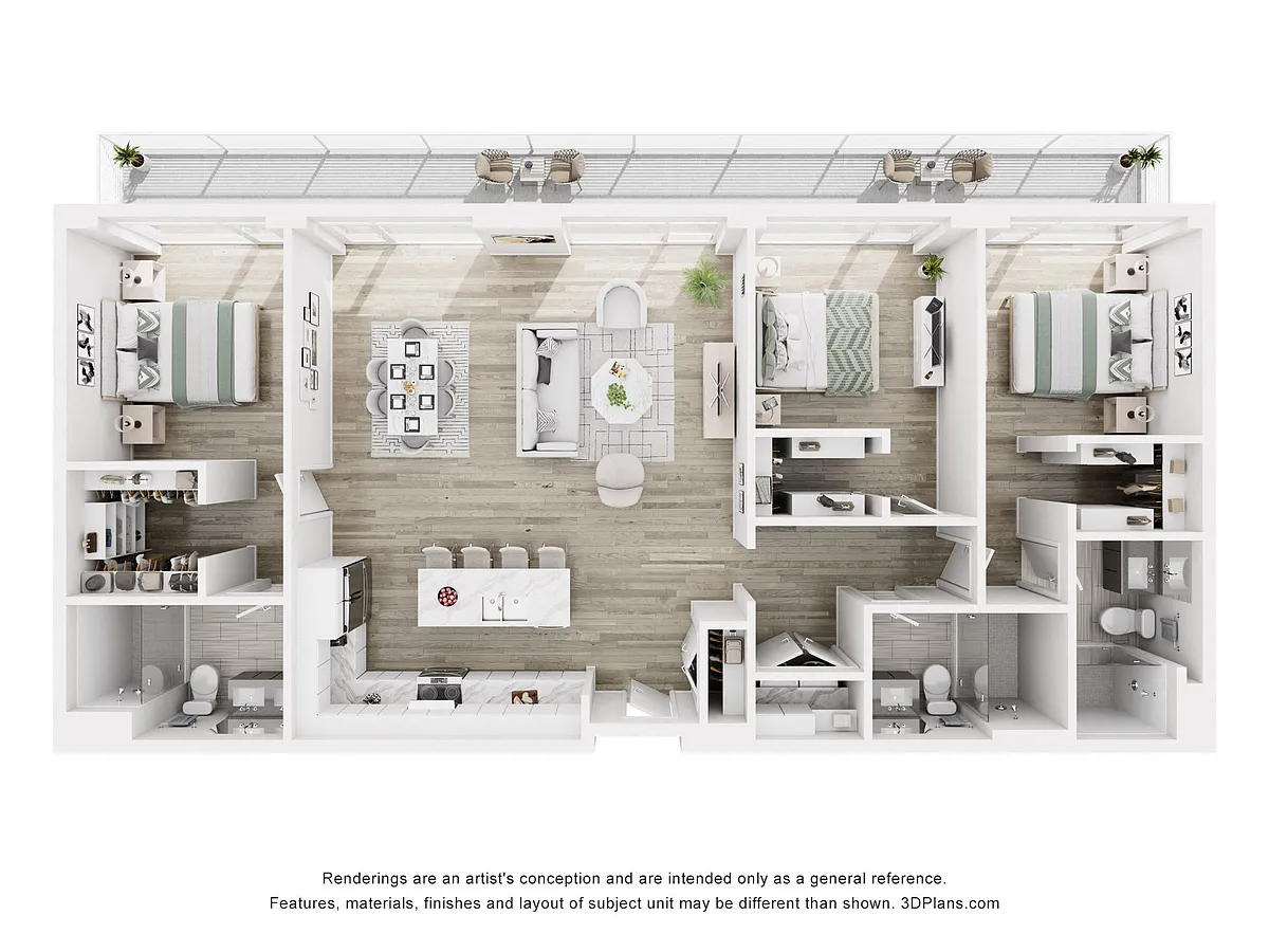 Floor plan PH - 3 BEDROOM-4A