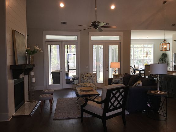 French doors to porch