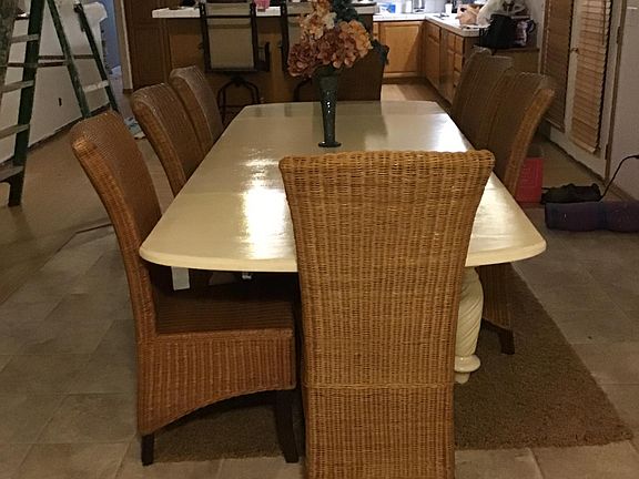 Dining area and kitchen.