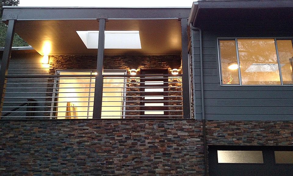 Rustic modern entry