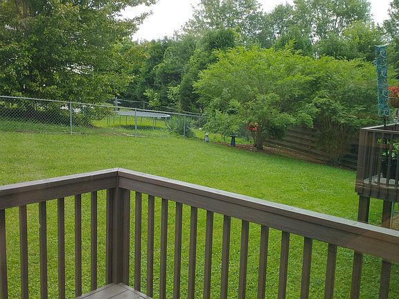 View of back yard from deck.