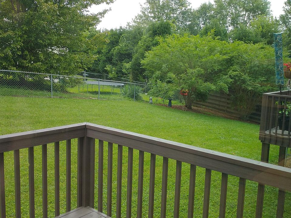 View of back yard from deck.