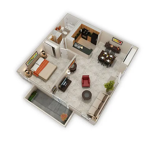 Floor plan 1X1