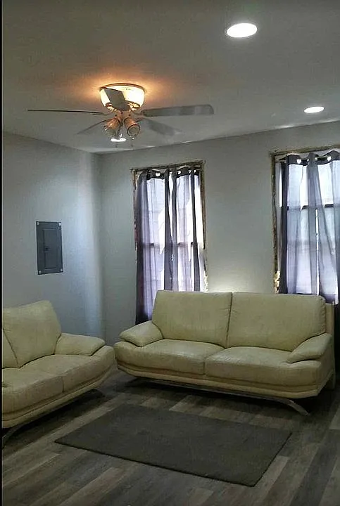 Upstairs unit living area.