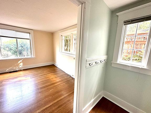 Light-filled entry way and living room