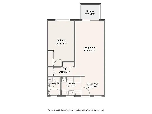 Floor plan One Bed