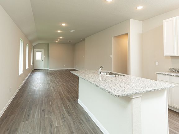Kitchen to Dining and Family Room