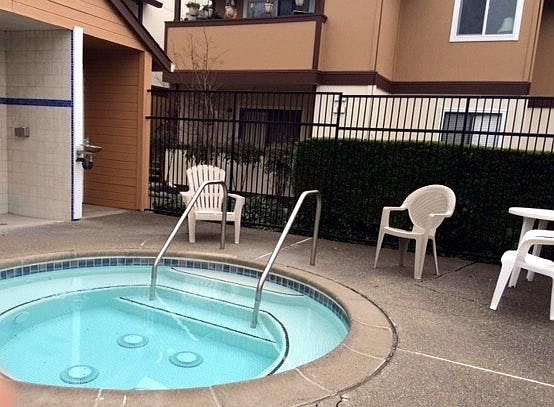 One of two hot tubs on property