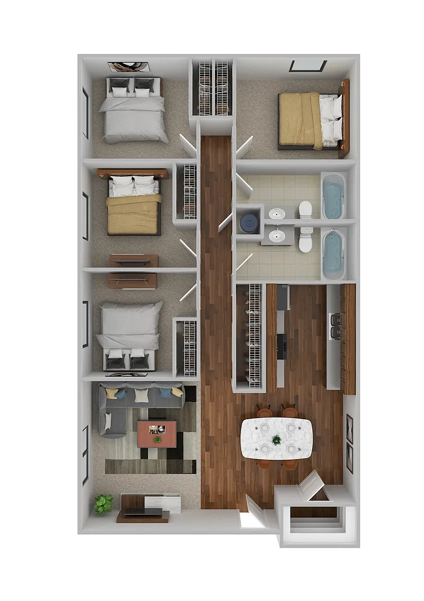 Floor plan Four Bedroom A