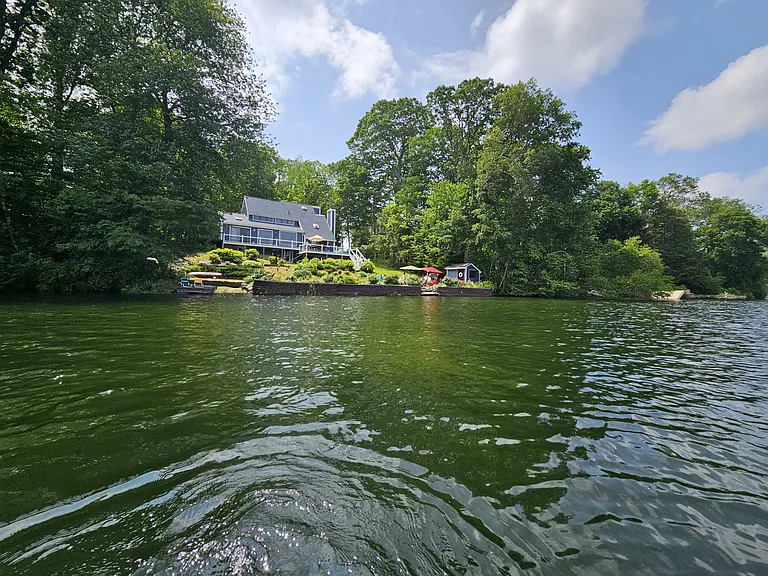 View from the lake, looking at the house
