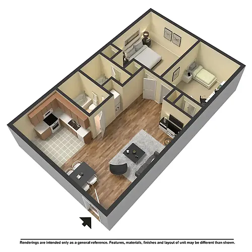 Floor plan 2 Bedrooms