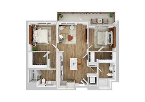 Floor plan The Colton 2A1.1 and 2A1.2
