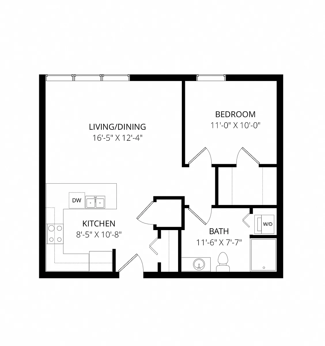 Floor plan Plan 2 1x1