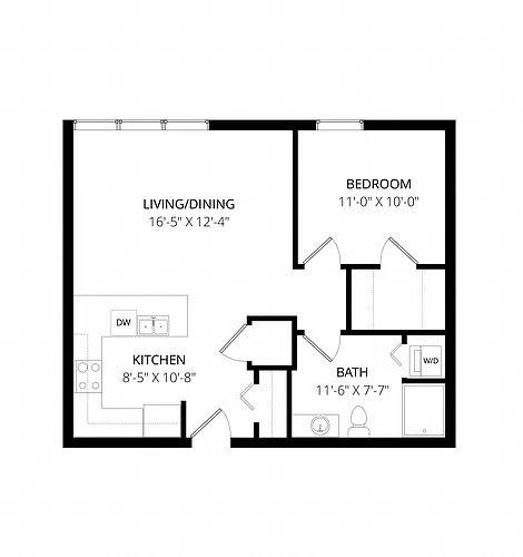 Floor plan Plan 2 1x1