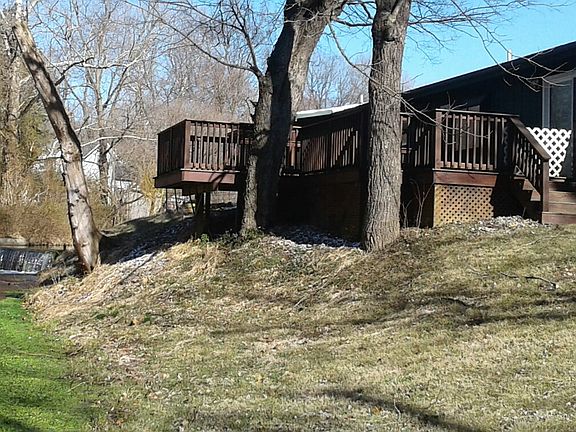 North side of back with deck