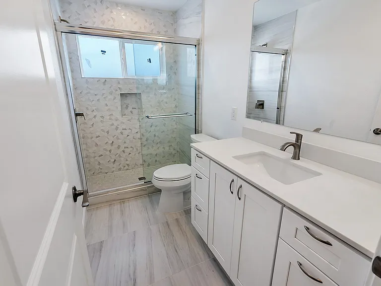 Stand-up shower for convenience