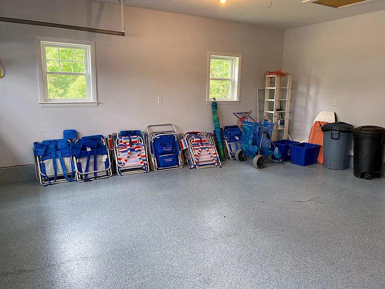 Two Car Garage with ceramic coated floor