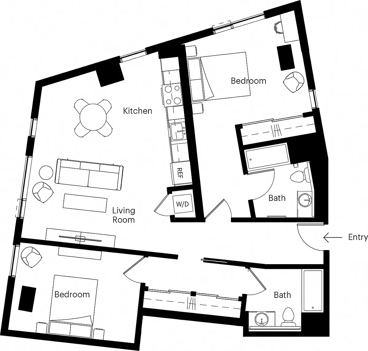 Floor plan Two Bedroom 11