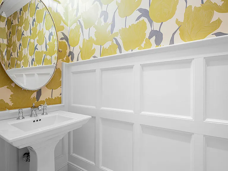 Convenient powder room on first floor