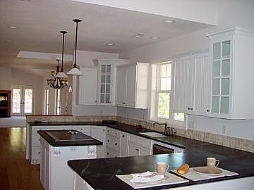 Kitchen showing soapstone countertops