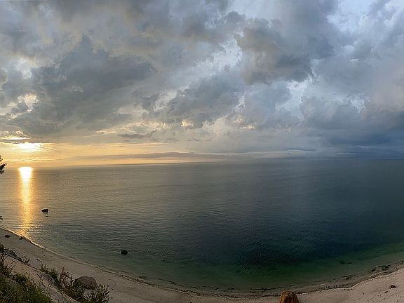 Backyard bluff summer night
