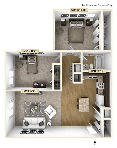 Floor plan Two Bedroom Regal