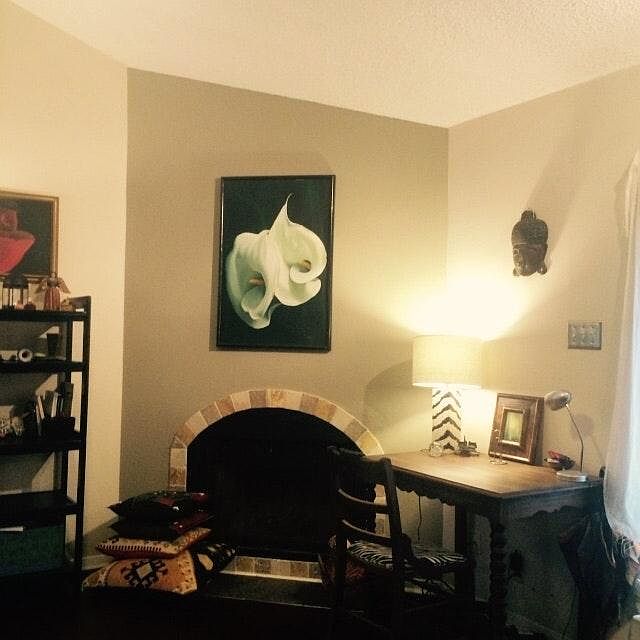 Fireplace in living vaulted ceilings