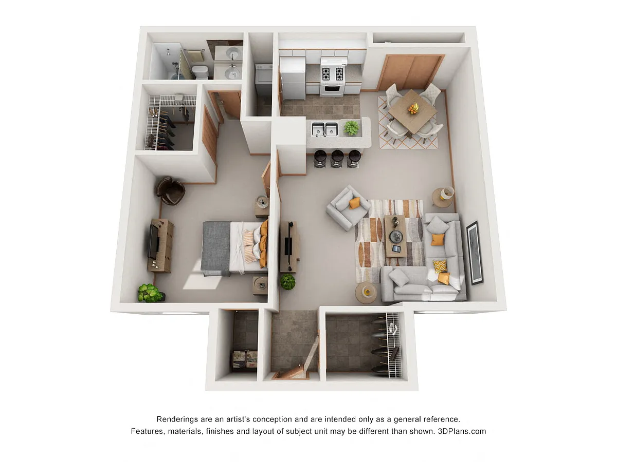 Floor plan One Bedroom