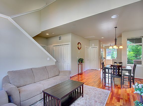 Living room looking towards kitchen