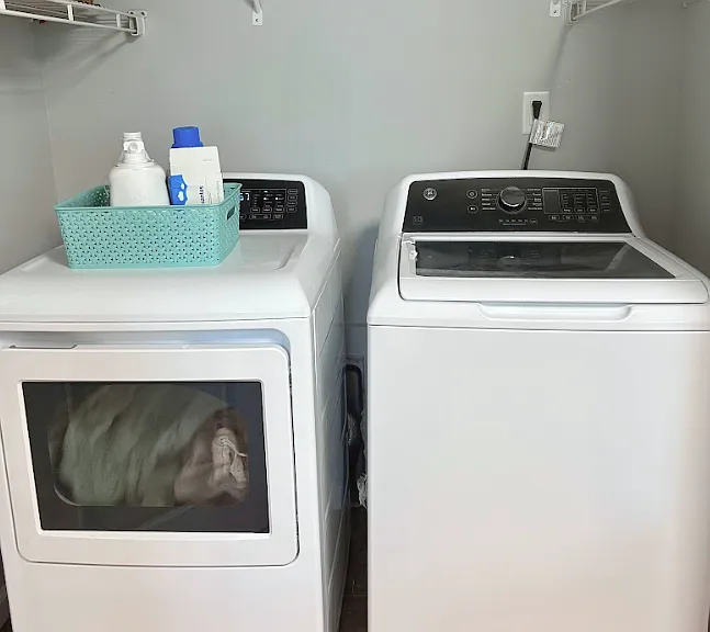 Washer and dryer.