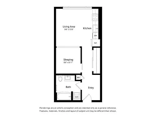 Floor plan Revel by Alta UB-A