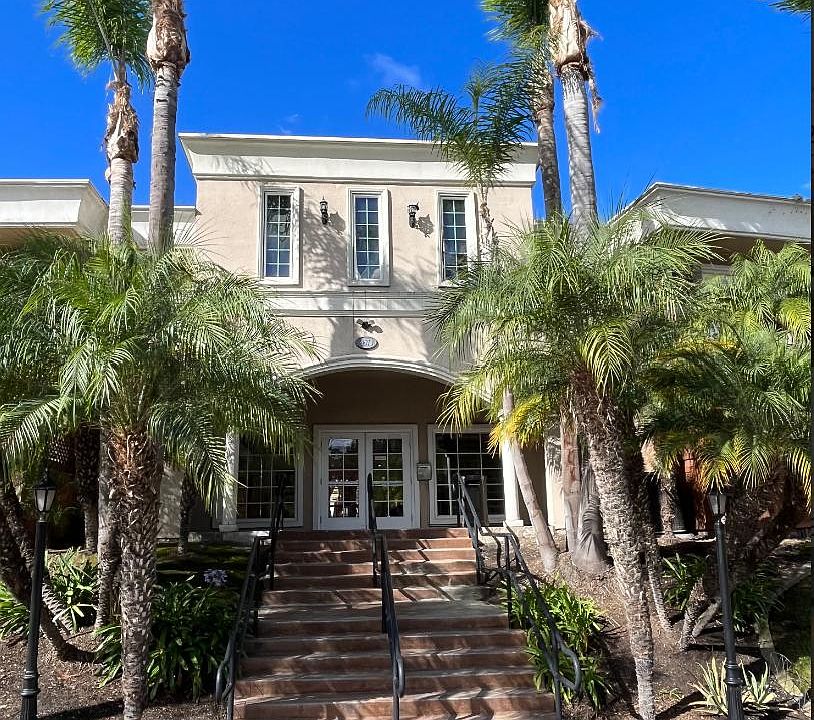 front of complex