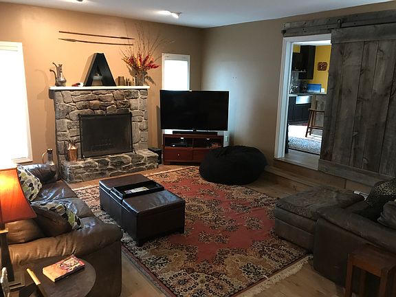 Wood burning fireplace