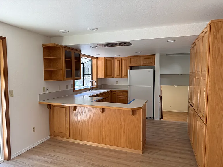 Dining area into kitchen (stove coming)