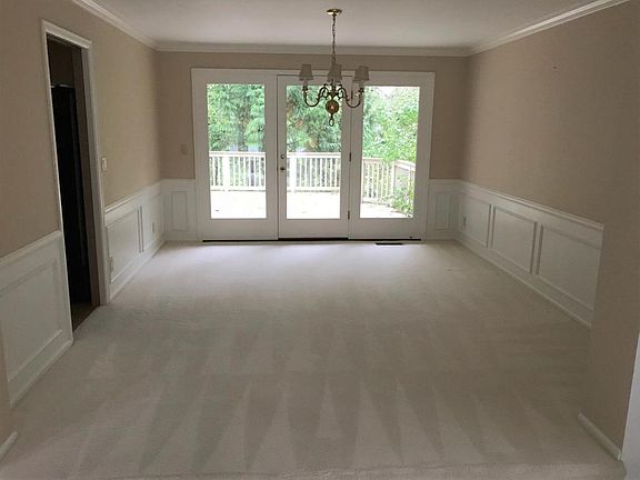 Dining room with pocket door to kitchen
