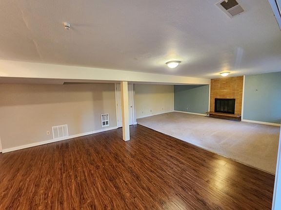 fire place and entertainment area