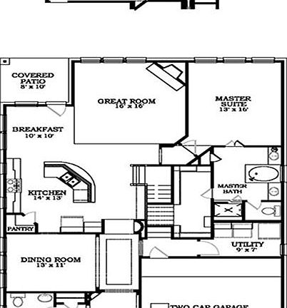 The Lakeside Collection, "Mackenzie" floor plan by Lennar Homes features a great room with fireplace