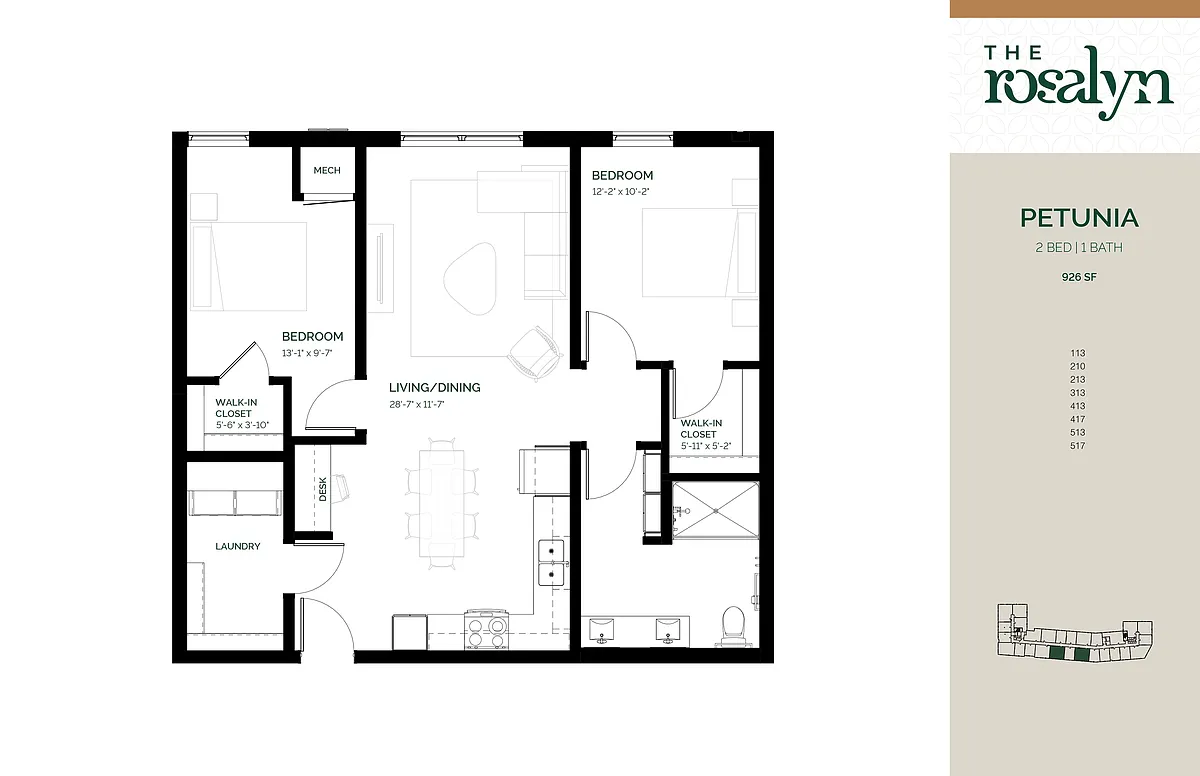 Floor plan Petunia