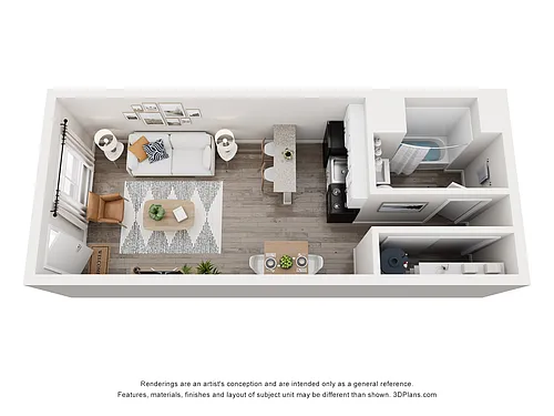 Floor plan Yucca - Studio